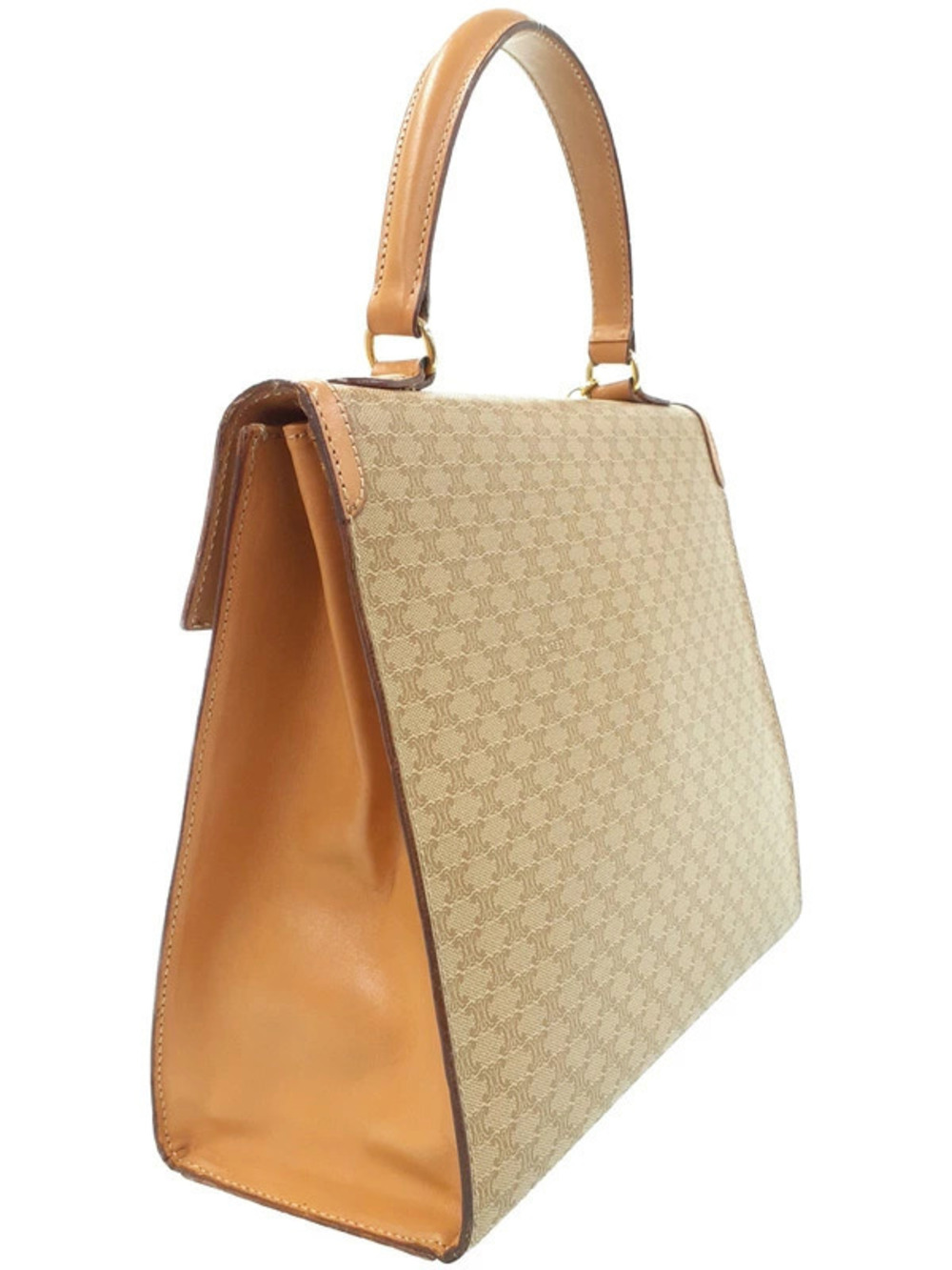 Celine Bag Leather Macadam Shoulder Brown